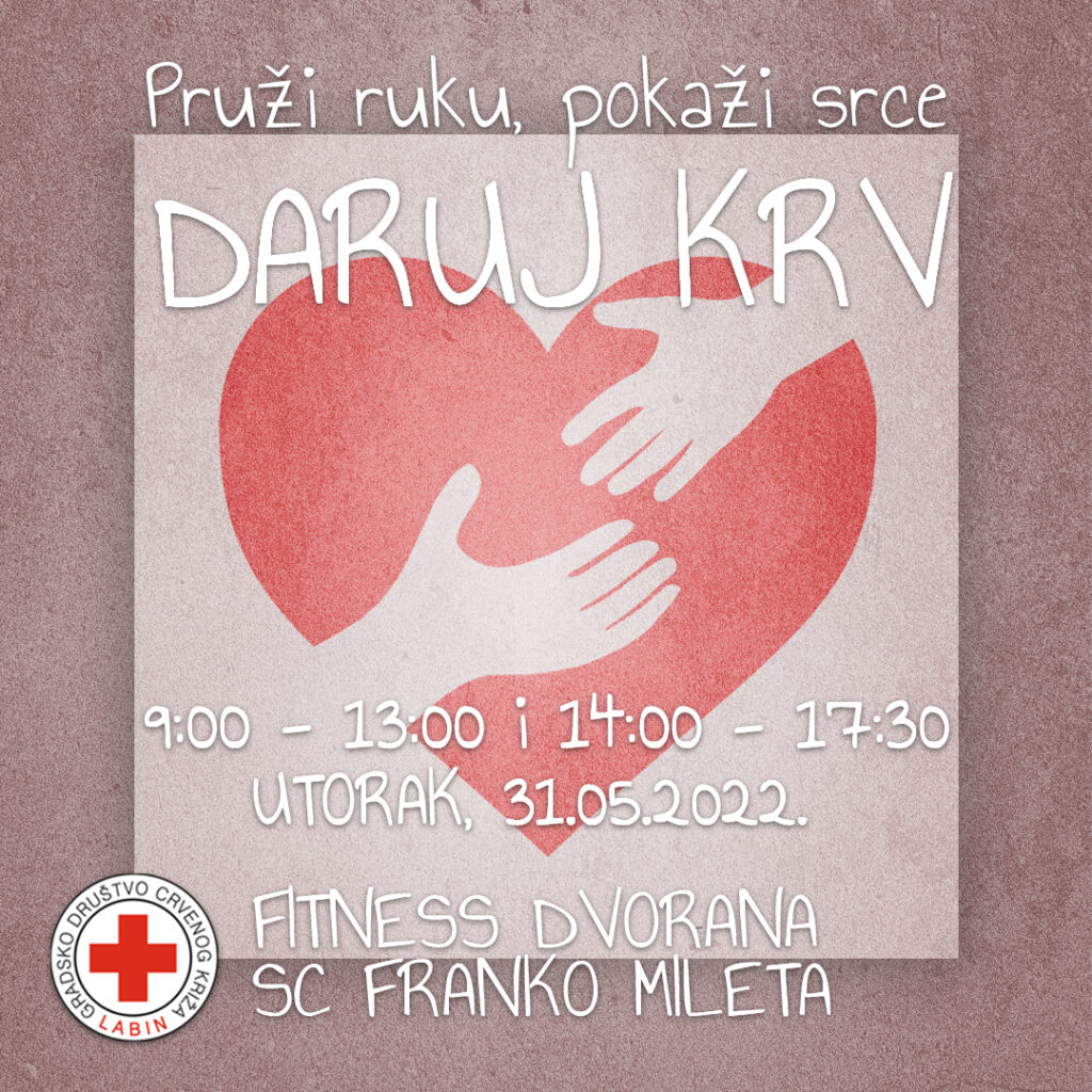 Najava: akcija darivanja krvi u Labinu – apel darivateljima