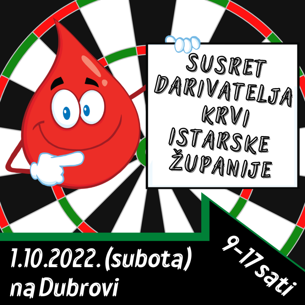 Poziv na susret darivatelja krvi Istarske županije