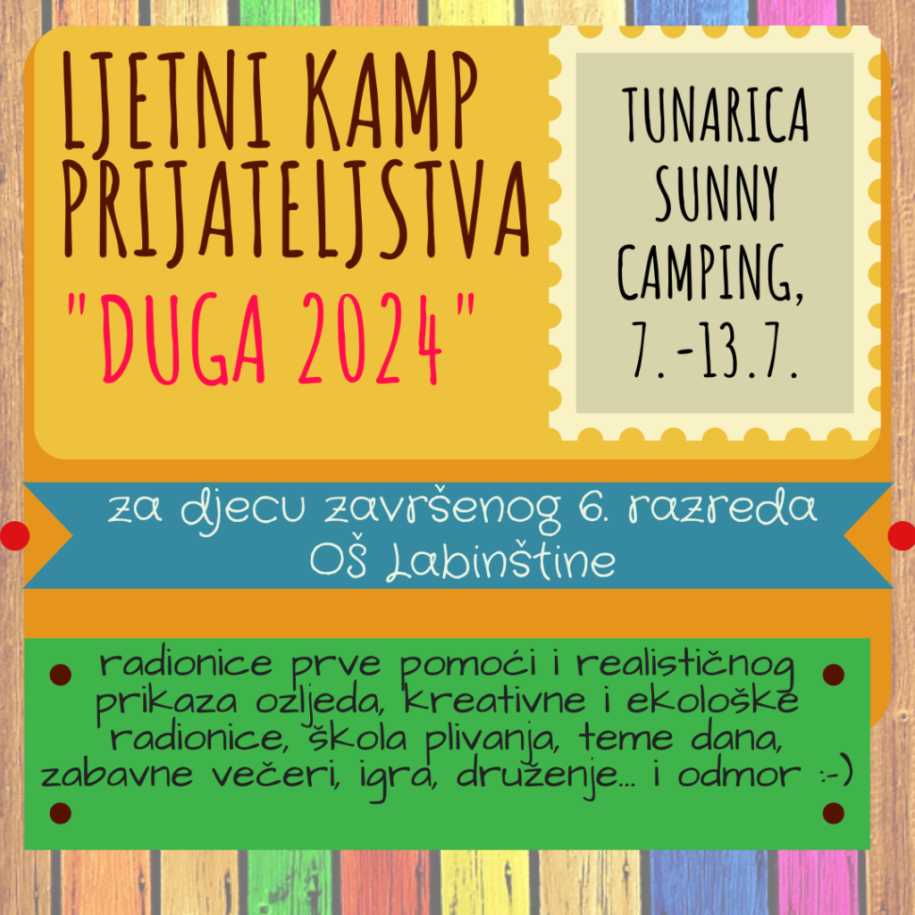 U Ljetni kamp prijateljstva “Duga 2024” upisana sva prijavljena djeca
