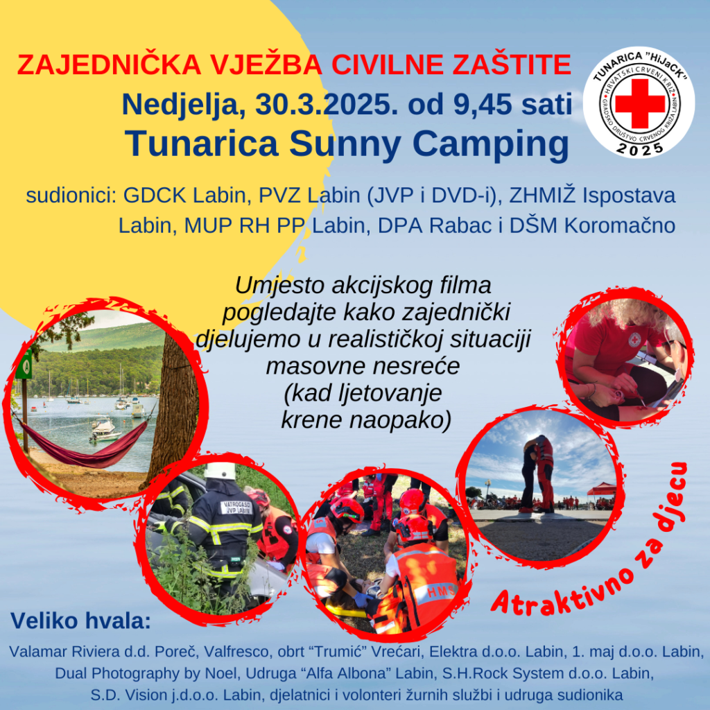 Najava: vježba civilne zaštite “Tunarica HiJaCK 2025”
