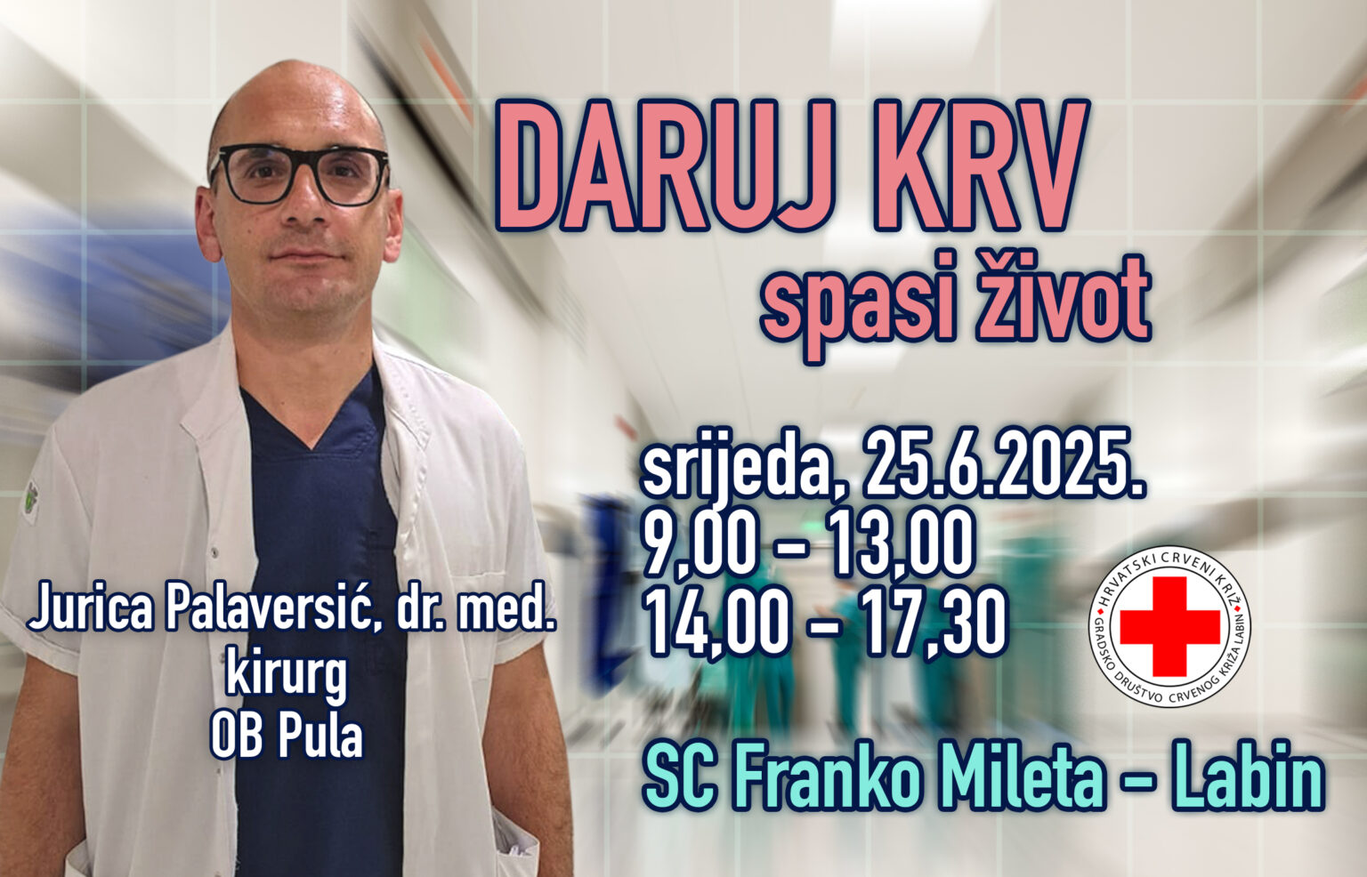 Akcija darivanja krvi u Labinu 25.06.25. – najava